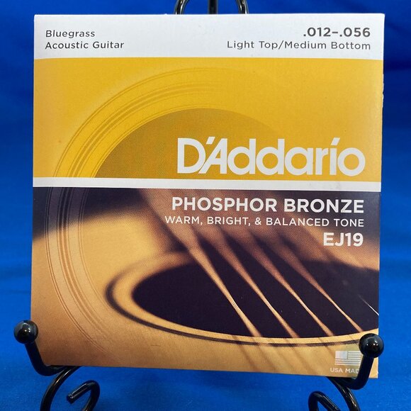 D'Addario EJ19 Phosphor Bronze Acoustic Guitar Strings Bluegrass 12/56 - Picture 1 of 3
